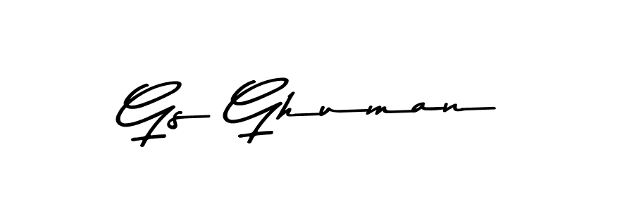 Make a beautiful signature design for name Gs Ghuman. With this signature (Asem Kandis PERSONAL USE) style, you can create a handwritten signature for free. Gs Ghuman signature style 9 images and pictures png
