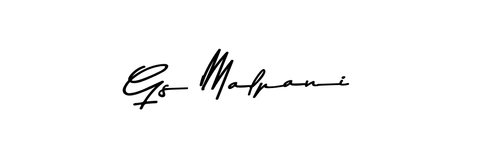 Make a beautiful signature design for name Gs Malpani. With this signature (Asem Kandis PERSONAL USE) style, you can create a handwritten signature for free. Gs Malpani signature style 9 images and pictures png