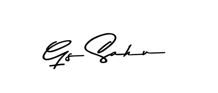 How to make Gs Sahu name signature. Use Asem Kandis PERSONAL USE style for creating short signs online. This is the latest handwritten sign. Gs Sahu signature style 9 images and pictures png