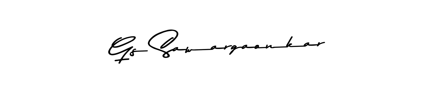 Make a beautiful signature design for name Gs Sawargaonkar. With this signature (Asem Kandis PERSONAL USE) style, you can create a handwritten signature for free. Gs Sawargaonkar signature style 9 images and pictures png