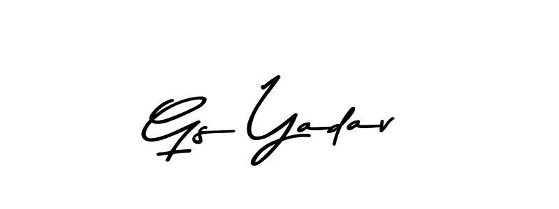 Make a beautiful signature design for name Gs Yadav. With this signature (Asem Kandis PERSONAL USE) style, you can create a handwritten signature for free. Gs Yadav signature style 9 images and pictures png