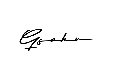 Make a beautiful signature design for name Gsahu. With this signature (Asem Kandis PERSONAL USE) style, you can create a handwritten signature for free. Gsahu signature style 9 images and pictures png