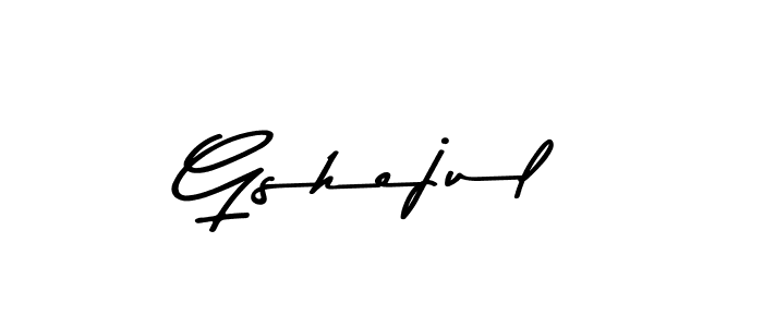 Asem Kandis PERSONAL USE is a professional signature style that is perfect for those who want to add a touch of class to their signature. It is also a great choice for those who want to make their signature more unique. Get Gshejul name to fancy signature for free. Gshejul signature style 9 images and pictures png