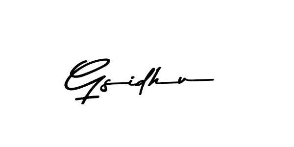 How to make Gsidhu signature? Asem Kandis PERSONAL USE is a professional autograph style. Create handwritten signature for Gsidhu name. Gsidhu signature style 9 images and pictures png