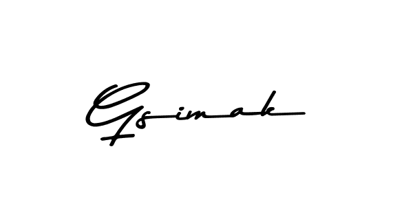 How to make Gsimak signature? Asem Kandis PERSONAL USE is a professional autograph style. Create handwritten signature for Gsimak name. Gsimak signature style 9 images and pictures png