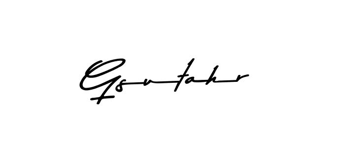 Create a beautiful signature design for name Gsutahr. With this signature (Asem Kandis PERSONAL USE) fonts, you can make a handwritten signature for free. Gsutahr signature style 9 images and pictures png