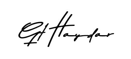 Stand out with a creative autograph for Gt Haydar. The Asem Kandis PERSONAL USE styling blends modern aesthetics with classic signature flourishes. Gt Haydar signature style 9 images and pictures png