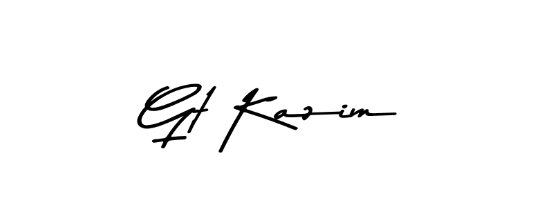You should practise on your own different ways (Asem Kandis PERSONAL USE) to write your name (Gt Kazim) in signature. don't let someone else do it for you. Gt Kazim signature style 9 images and pictures png