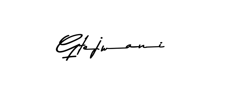 How to make Gtejwani name signature. Use Asem Kandis PERSONAL USE style for creating short signs online. This is the latest handwritten sign. Gtejwani signature style 9 images and pictures png