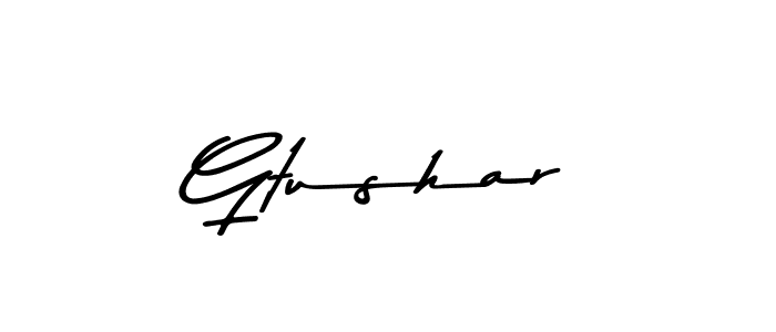 Make a beautiful signature design for name Gtushar. With this signature (Asem Kandis PERSONAL USE) style, you can create a handwritten signature for free. Gtushar signature style 9 images and pictures png