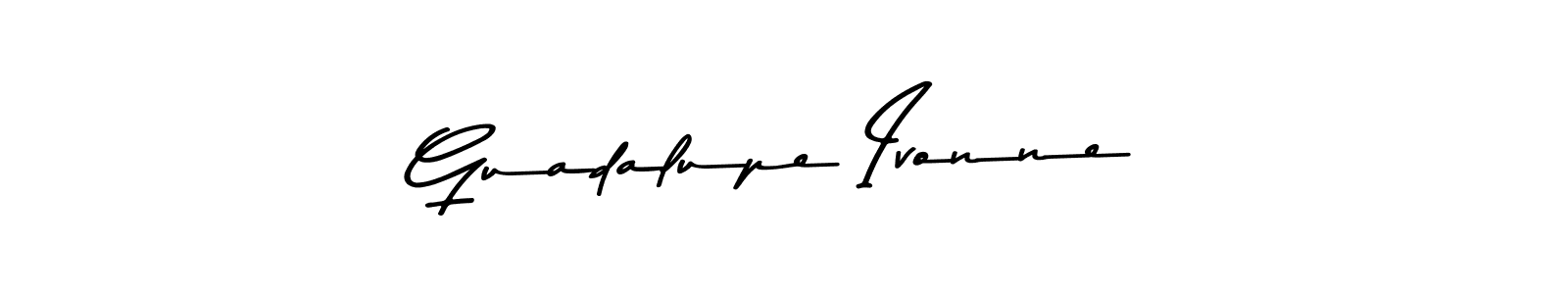 Make a beautiful signature design for name Guadalupe Ivonne. With this signature (Asem Kandis PERSONAL USE) style, you can create a handwritten signature for free. Guadalupe Ivonne signature style 9 images and pictures png