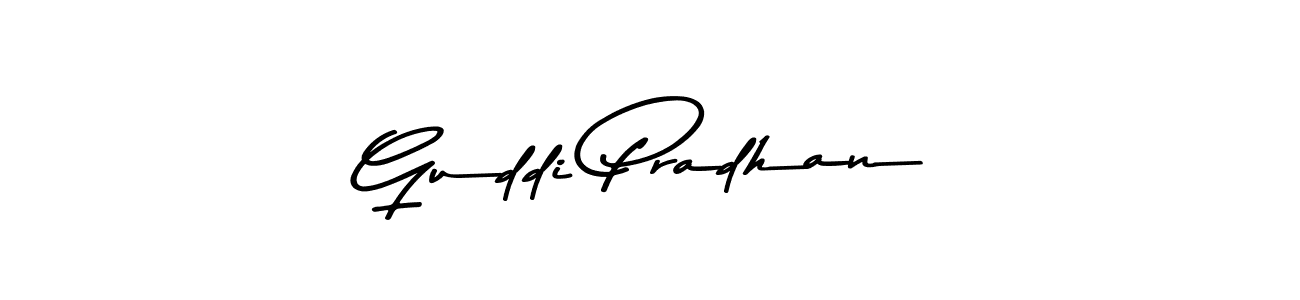 Use a signature maker to create a handwritten signature online. With this signature software, you can design (Asem Kandis PERSONAL USE) your own signature for name Guddi Pradhan. Guddi Pradhan signature style 9 images and pictures png