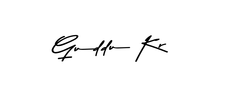 Design your own signature with our free online signature maker. With this signature software, you can create a handwritten (Asem Kandis PERSONAL USE) signature for name Guddu Kr. Guddu Kr signature style 9 images and pictures png