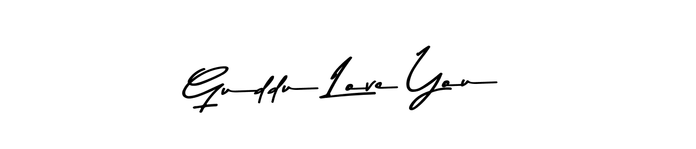 Use a signature maker to create a handwritten signature online. With this signature software, you can design (Asem Kandis PERSONAL USE) your own signature for name Guddu Love You. Guddu Love You signature style 9 images and pictures png