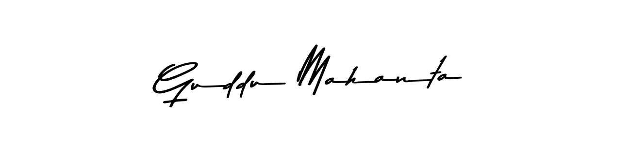 The best way (Asem Kandis PERSONAL USE) to make a short signature is to pick only two or three words in your name. The name Guddu Mahanta include a total of six letters. For converting this name. Guddu Mahanta signature style 9 images and pictures png