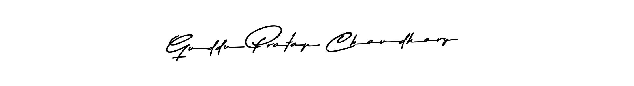 How to make Guddu Pratap Chaudhary name signature. Use Asem Kandis PERSONAL USE style for creating short signs online. This is the latest handwritten sign. Guddu Pratap Chaudhary signature style 9 images and pictures png