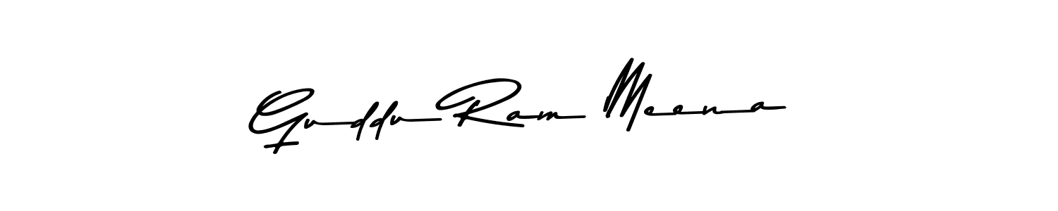 Make a beautiful signature design for name Guddu Ram Meena. With this signature (Asem Kandis PERSONAL USE) style, you can create a handwritten signature for free. Guddu Ram Meena signature style 9 images and pictures png