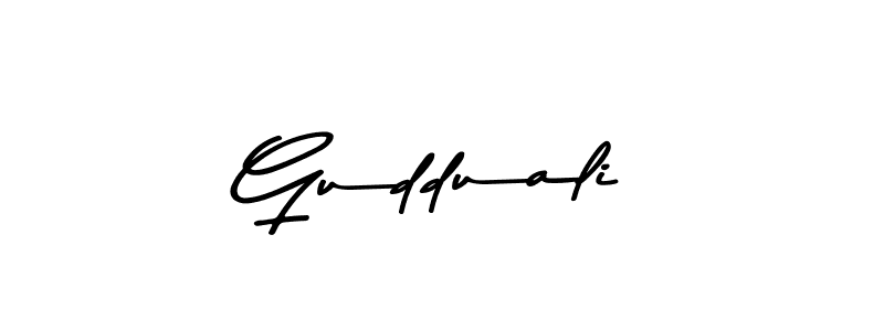 Gudduali stylish signature style. Best Handwritten Sign (Asem Kandis PERSONAL USE) for my name. Handwritten Signature Collection Ideas for my name Gudduali. Gudduali signature style 9 images and pictures png