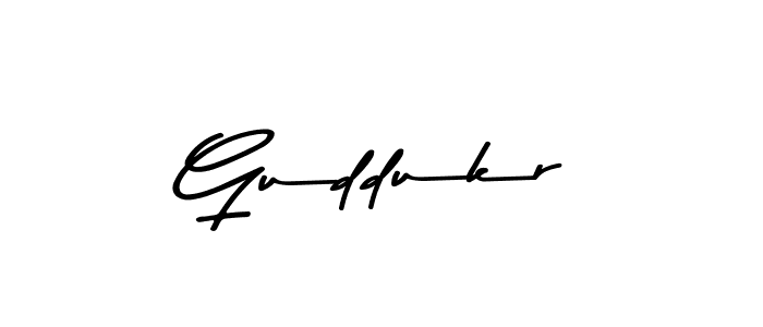 Design your own signature with our free online signature maker. With this signature software, you can create a handwritten (Asem Kandis PERSONAL USE) signature for name Guddukr. Guddukr signature style 9 images and pictures png