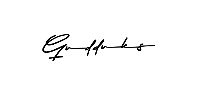 Gudduks stylish signature style. Best Handwritten Sign (Asem Kandis PERSONAL USE) for my name. Handwritten Signature Collection Ideas for my name Gudduks. Gudduks signature style 9 images and pictures png