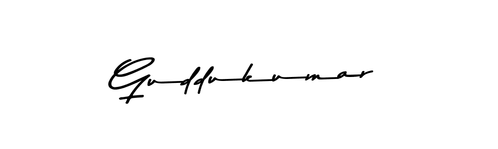 How to make Guddukumar name signature. Use Asem Kandis PERSONAL USE style for creating short signs online. This is the latest handwritten sign. Guddukumar signature style 9 images and pictures png