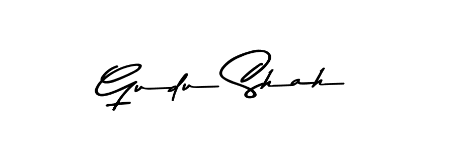 Design your own signature with our free online signature maker. With this signature software, you can create a handwritten (Asem Kandis PERSONAL USE) signature for name Gudu Shah. Gudu Shah signature style 9 images and pictures png