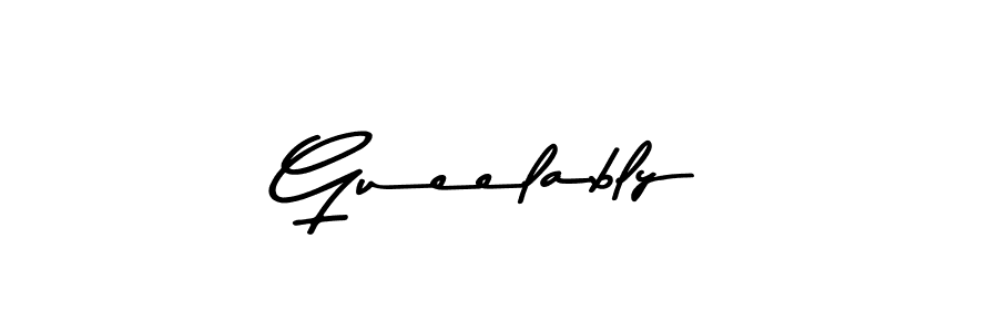 Create a beautiful signature design for name Gueelably. With this signature (Asem Kandis PERSONAL USE) fonts, you can make a handwritten signature for free. Gueelably signature style 9 images and pictures png