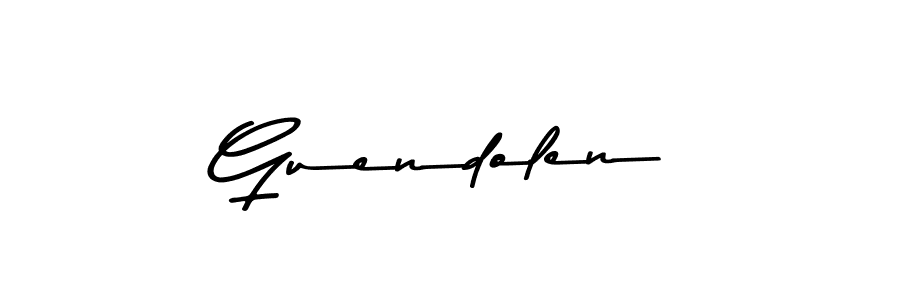 Create a beautiful signature design for name Guendolen. With this signature (Asem Kandis PERSONAL USE) fonts, you can make a handwritten signature for free. Guendolen signature style 9 images and pictures png