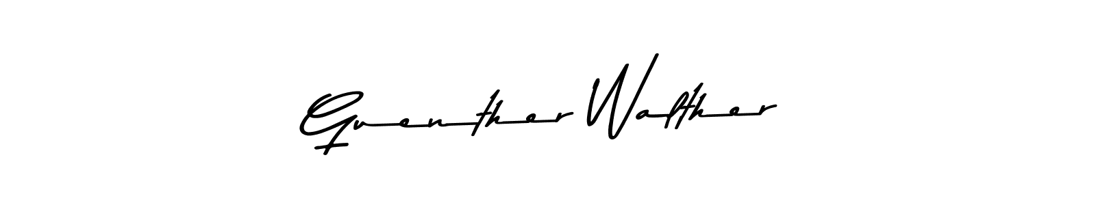Design your own signature with our free online signature maker. With this signature software, you can create a handwritten (Asem Kandis PERSONAL USE) signature for name Guenther Walther. Guenther Walther signature style 9 images and pictures png