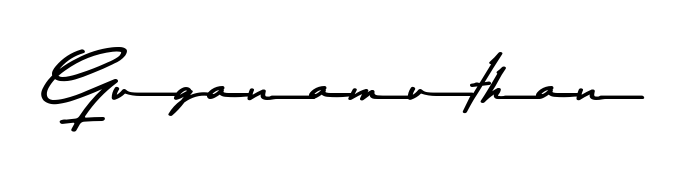 The best way (Asem Kandis PERSONAL USE) to make a short signature is to pick only two or three words in your name. For converting this name Guganamuthan. Guganamuthan signature style 9 images and pictures png