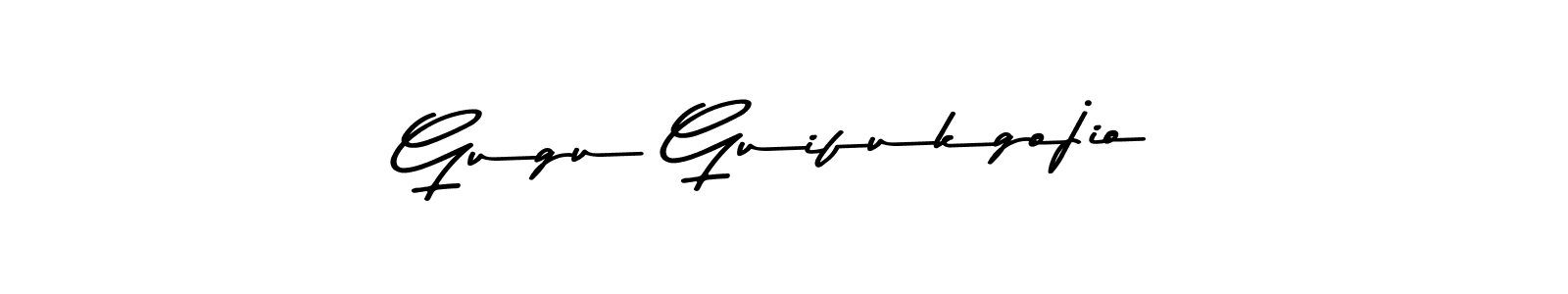 if you are searching for the best signature style for your name Gugu Guifukgojio. so please give up your signature search. here we have designed multiple signature styles  using Asem Kandis PERSONAL USE. Gugu Guifukgojio signature style 9 images and pictures png