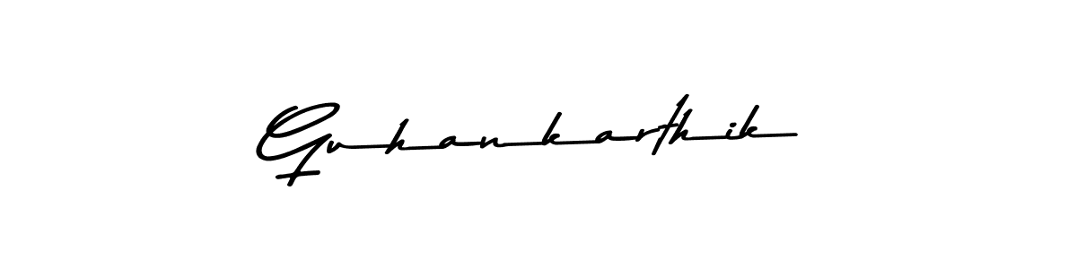 Use a signature maker to create a handwritten signature online. With this signature software, you can design (Asem Kandis PERSONAL USE) your own signature for name Guhankarthik. Guhankarthik signature style 9 images and pictures png