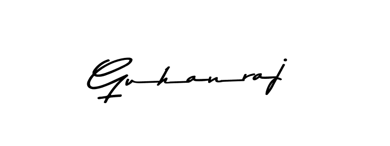 How to make Guhanraj name signature. Use Asem Kandis PERSONAL USE style for creating short signs online. This is the latest handwritten sign. Guhanraj signature style 9 images and pictures png