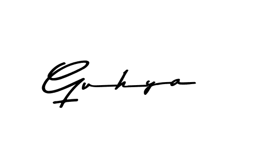 Guhya stylish signature style. Best Handwritten Sign (Asem Kandis PERSONAL USE) for my name. Handwritten Signature Collection Ideas for my name Guhya. Guhya signature style 9 images and pictures png