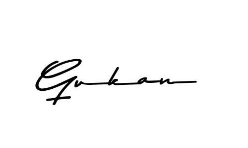 Create a beautiful signature design for name Gukan. With this signature (Asem Kandis PERSONAL USE) fonts, you can make a handwritten signature for free. Gukan signature style 9 images and pictures png