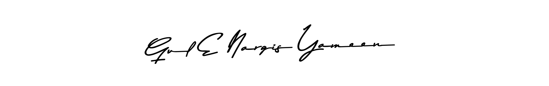 You should practise on your own different ways (Asem Kandis PERSONAL USE) to write your name (Gul E Nargis Yameen) in signature. don't let someone else do it for you. Gul E Nargis Yameen signature style 9 images and pictures png