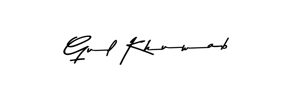 Gul Khuwab stylish signature style. Best Handwritten Sign (Asem Kandis PERSONAL USE) for my name. Handwritten Signature Collection Ideas for my name Gul Khuwab. Gul Khuwab signature style 9 images and pictures png
