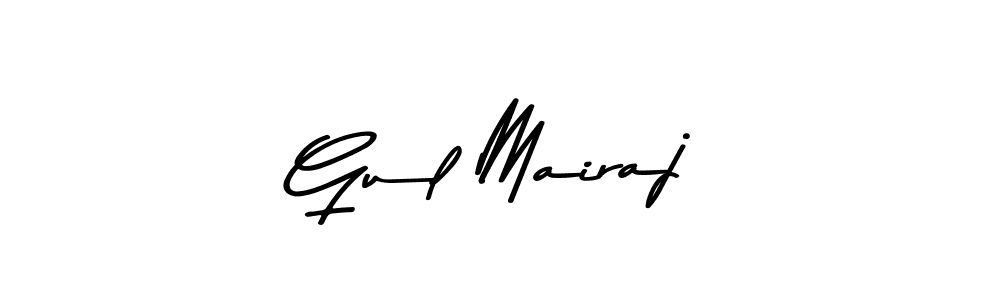 How to make Gul Mairaj name signature. Use Asem Kandis PERSONAL USE style for creating short signs online. This is the latest handwritten sign. Gul Mairaj signature style 9 images and pictures png