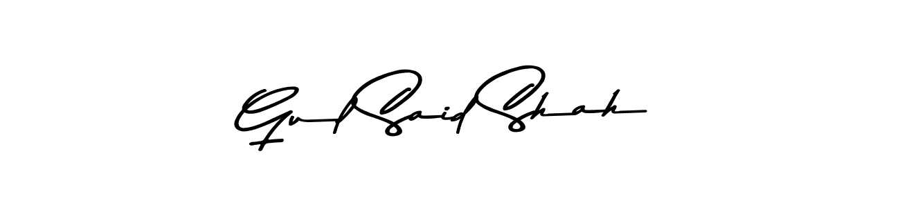 Create a beautiful signature design for name Gul Said Shah. With this signature (Asem Kandis PERSONAL USE) fonts, you can make a handwritten signature for free. Gul Said Shah signature style 9 images and pictures png