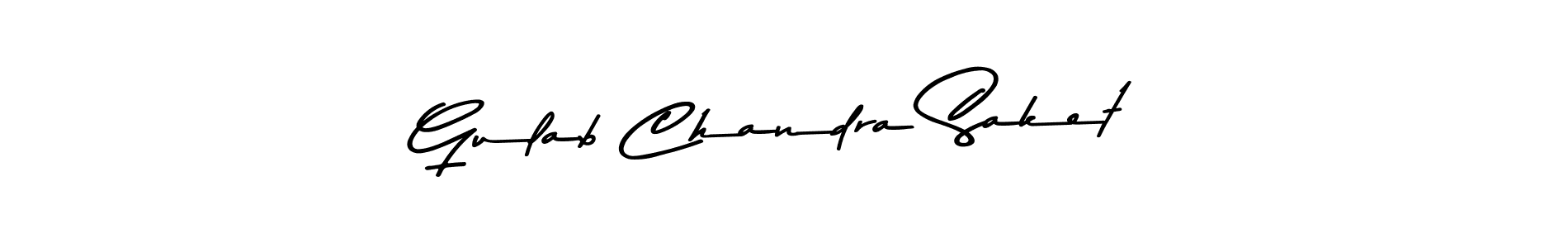 This is the best signature style for the Gulab Chandra Saket name. Also you like these signature font (Asem Kandis PERSONAL USE). Mix name signature. Gulab Chandra Saket signature style 9 images and pictures png