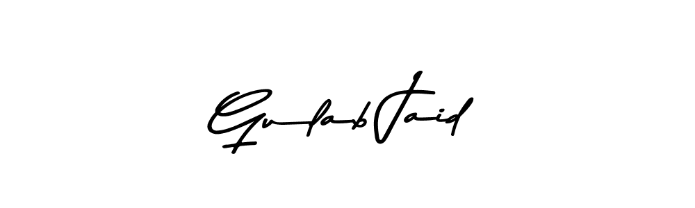 The best way (Asem Kandis PERSONAL USE) to make a short signature is to pick only two or three words in your name. The name Gulab Jaid include a total of six letters. For converting this name. Gulab Jaid signature style 9 images and pictures png