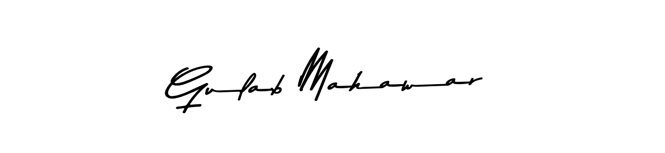 Create a beautiful signature design for name Gulab Mahawar. With this signature (Asem Kandis PERSONAL USE) fonts, you can make a handwritten signature for free. Gulab Mahawar signature style 9 images and pictures png