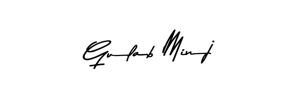 How to make Gulab Minj signature? Asem Kandis PERSONAL USE is a professional autograph style. Create handwritten signature for Gulab Minj name. Gulab Minj signature style 9 images and pictures png