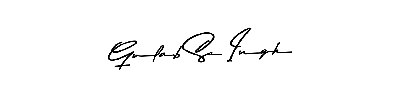 Create a beautiful signature design for name Gulab Sc Ingh. With this signature (Asem Kandis PERSONAL USE) fonts, you can make a handwritten signature for free. Gulab Sc Ingh signature style 9 images and pictures png