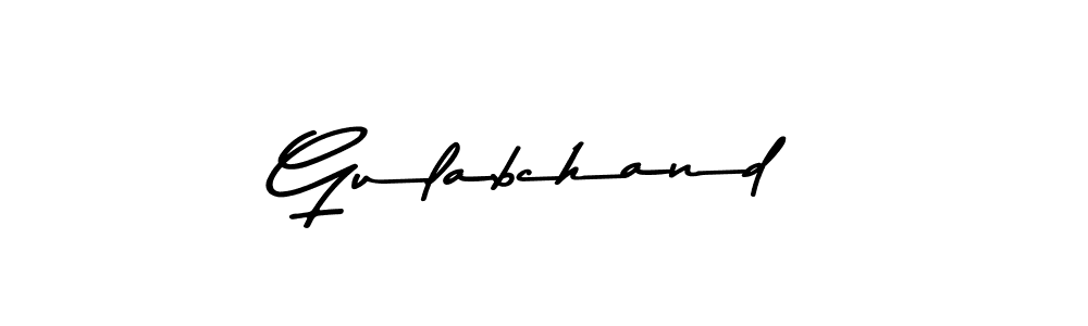 Design your own signature with our free online signature maker. With this signature software, you can create a handwritten (Asem Kandis PERSONAL USE) signature for name Gulabchand. Gulabchand signature style 9 images and pictures png