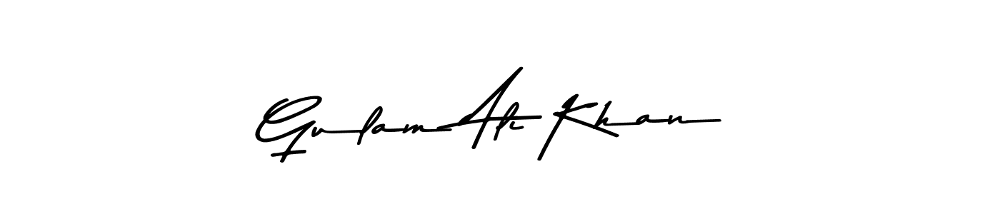 How to make Gulam Ali Khan name signature. Use Asem Kandis PERSONAL USE style for creating short signs online. This is the latest handwritten sign. Gulam Ali Khan signature style 9 images and pictures png