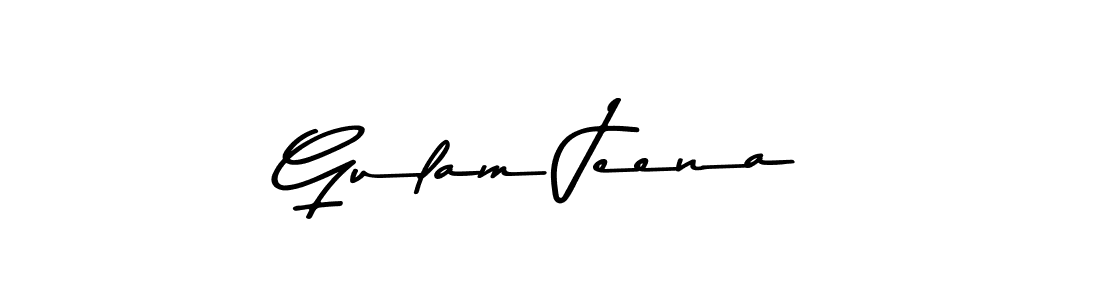 How to make Gulam Jeena name signature. Use Asem Kandis PERSONAL USE style for creating short signs online. This is the latest handwritten sign. Gulam Jeena signature style 9 images and pictures png