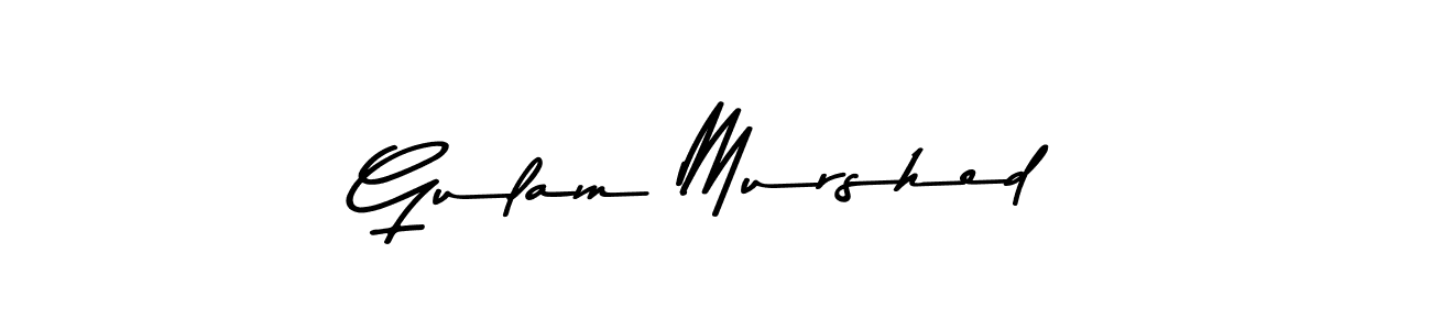 Create a beautiful signature design for name Gulam Murshed. With this signature (Asem Kandis PERSONAL USE) fonts, you can make a handwritten signature for free. Gulam Murshed signature style 9 images and pictures png