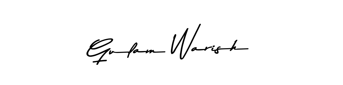 Design your own signature with our free online signature maker. With this signature software, you can create a handwritten (Asem Kandis PERSONAL USE) signature for name Gulam Warish. Gulam Warish signature style 9 images and pictures png