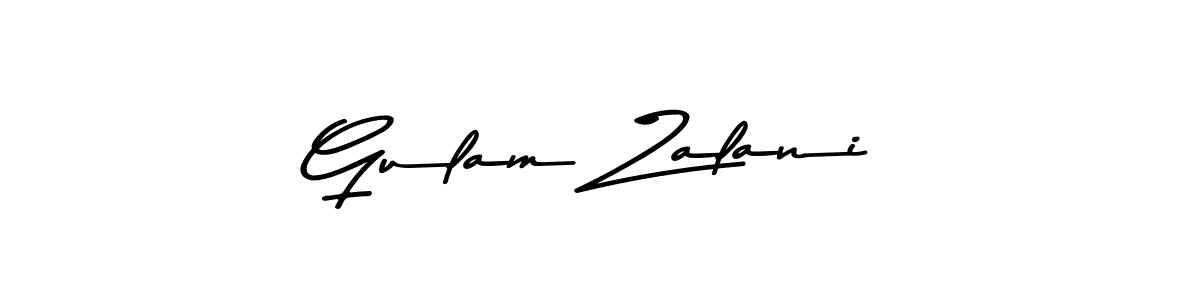 How to make Gulam Zalani signature? Asem Kandis PERSONAL USE is a professional autograph style. Create handwritten signature for Gulam Zalani name. Gulam Zalani signature style 9 images and pictures png
